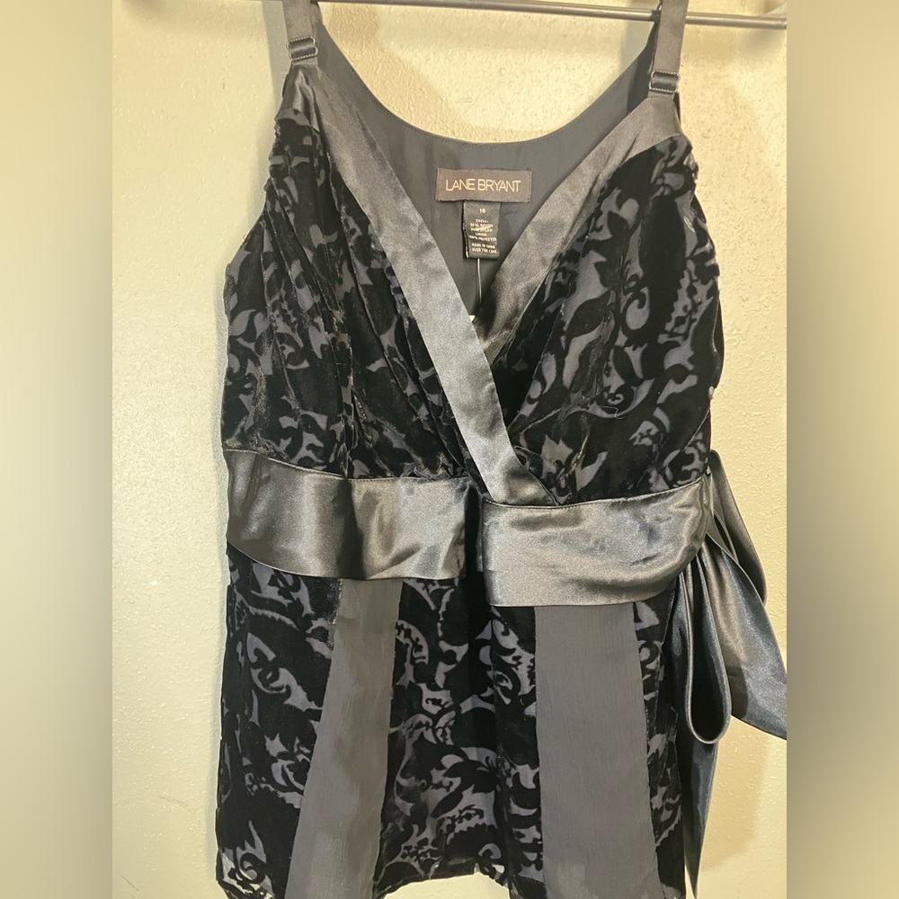Lane Bryant size 16 tank top with bow black